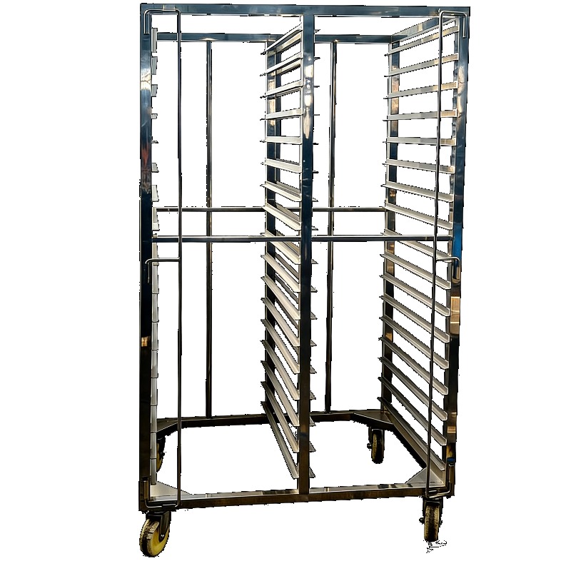 Kitchen Baking Cart - Stainless Steel Bakery Trolley Rack Mobile