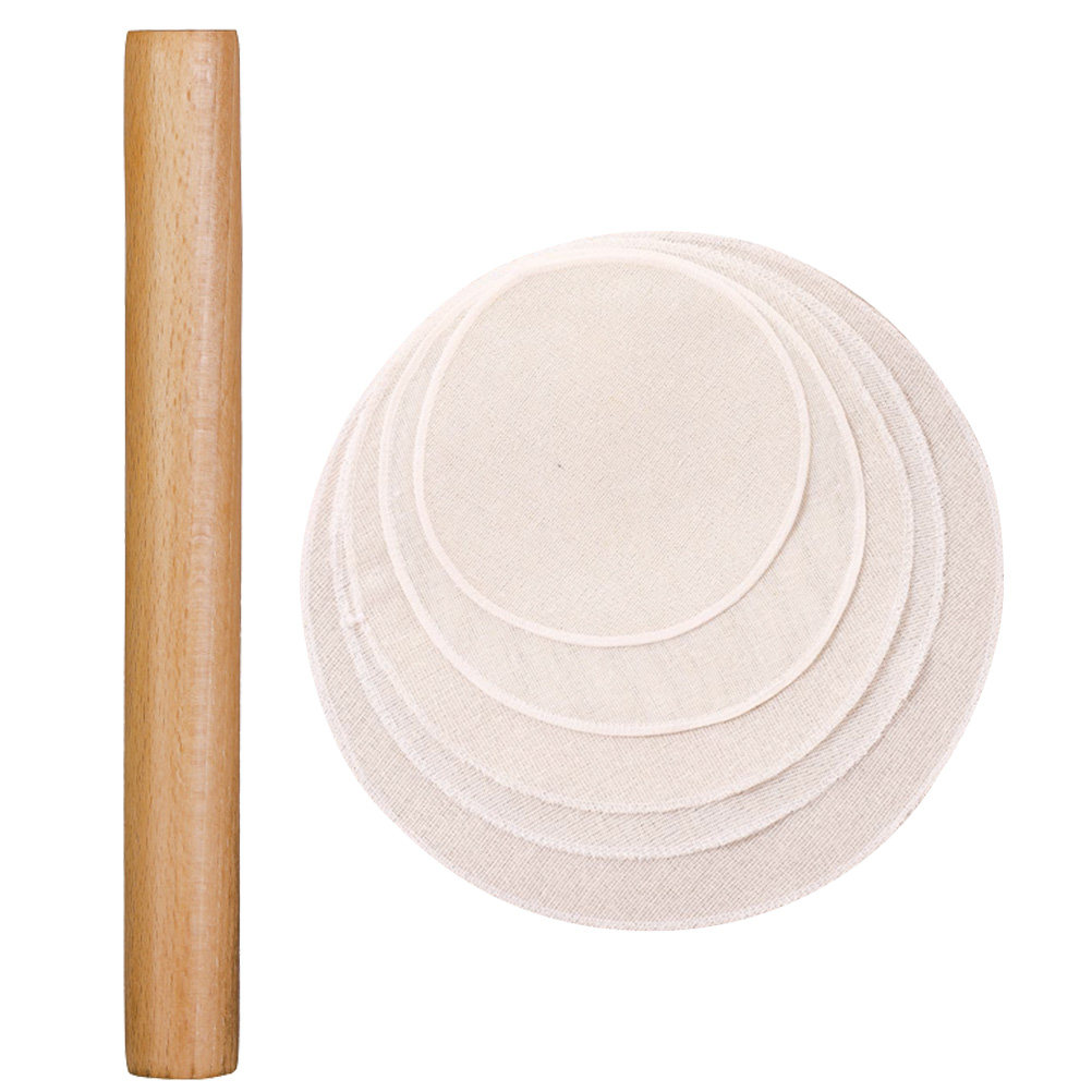 6Pcs Wood Rolling Pin Set Non- - Kitchen Roller Baking 评论和价格
