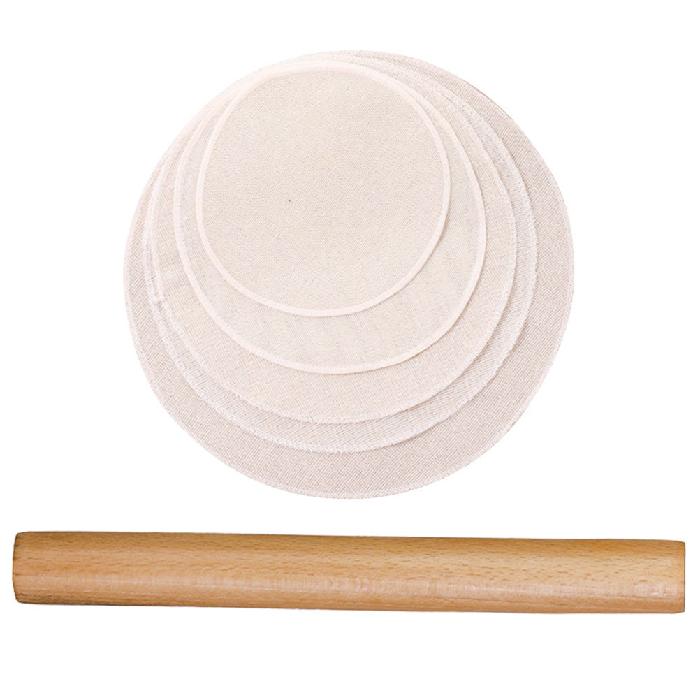 6Pcs Wood Rolling Pin Set Non- - Kitchen Roller Baking 评论和价格