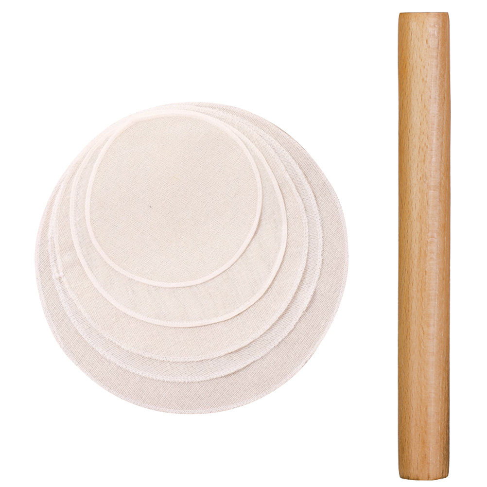 6Pcs Wood Rolling Pin Set Non- - Kitchen Roller Baking 评论和价格