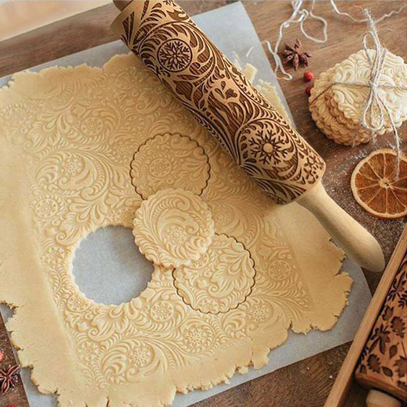 1PC Embossing Engraved Rolling - Kitchen Roller Baking 评论和价格