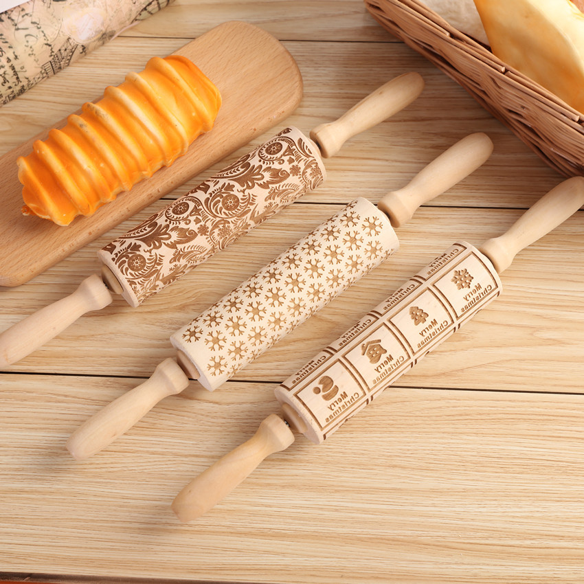 1PC Embossing Engraved Rolling - Kitchen Roller Baking 评论和价格