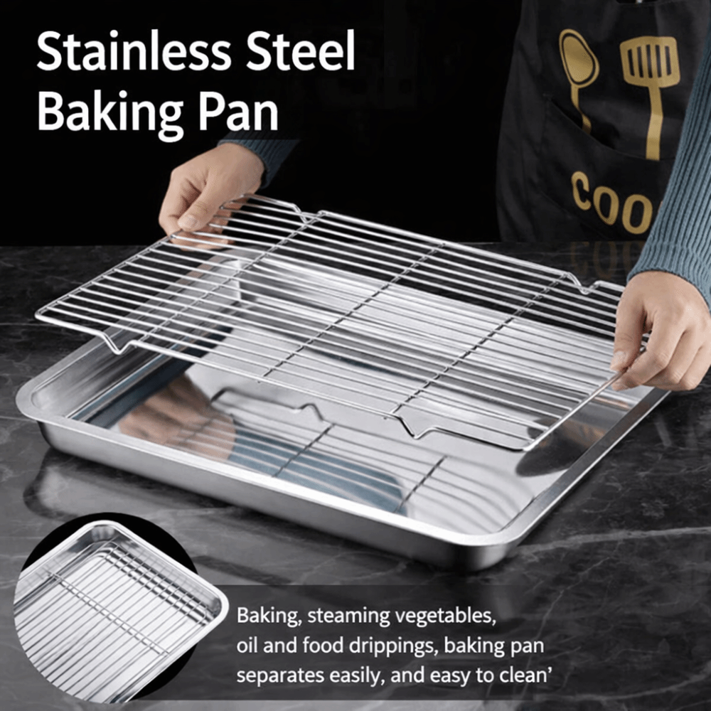 Portable Non-Stick Stainless S - Kitchen Baking Rack 评论和价格