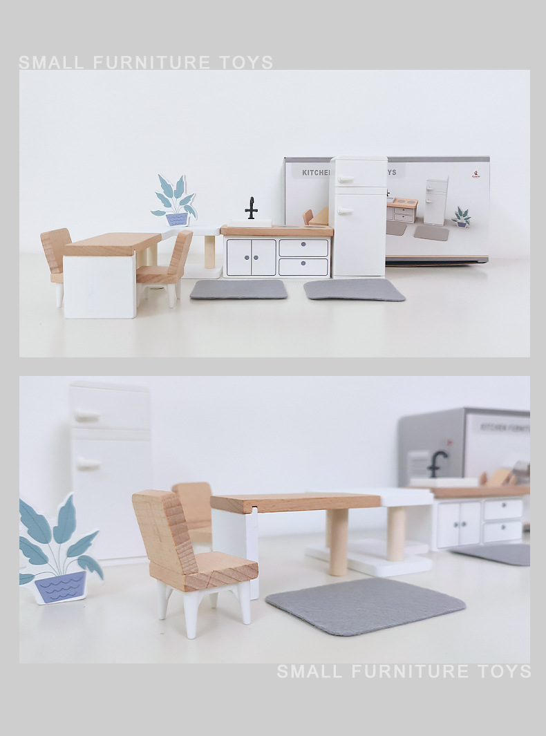 Modern dollhouse furniture kit - Kitchen Uncle 评论和价格