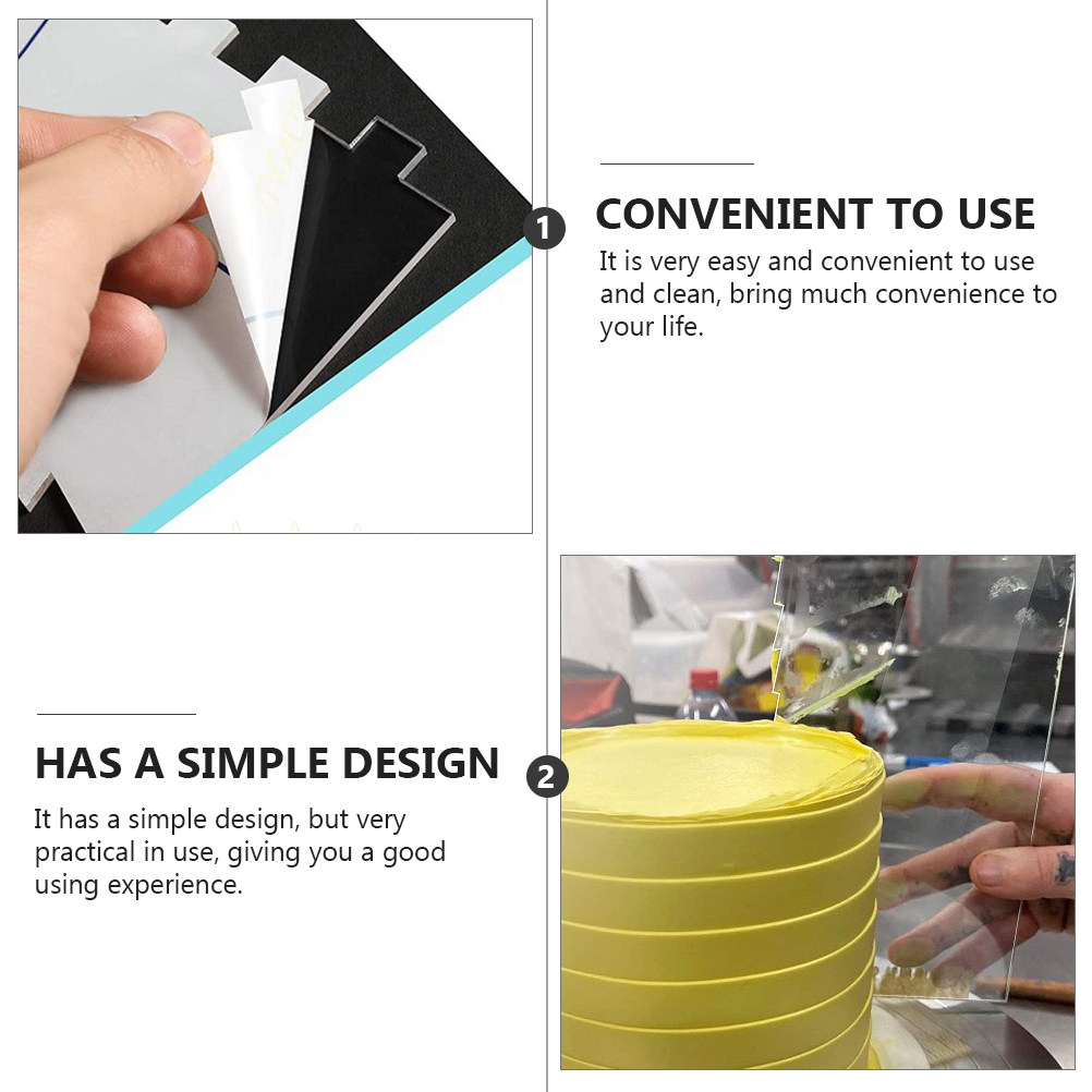 6pcs Acrylic Cake Scraper Set  - Baking Kitchen Set 评论和价格